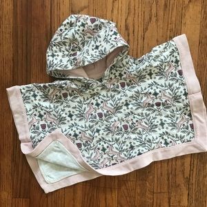 Adorable infant hooded poncho