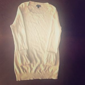 Express Off-White Scoop Neck Sweater