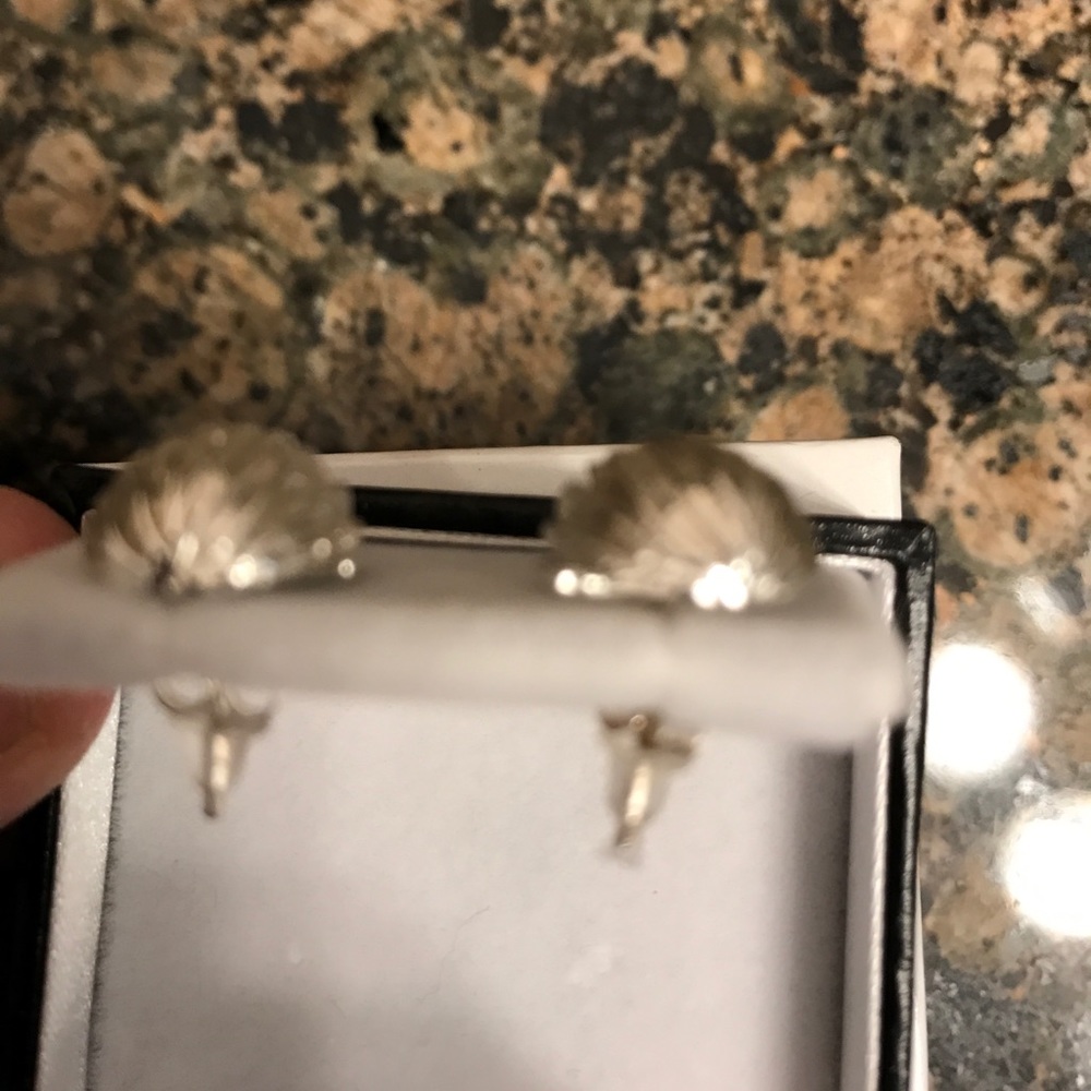 STERLING SILVER BRIGHT/BRUSHED EARRINGS NIB - Picture 4 of 6