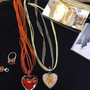 Glass cut necklaces!