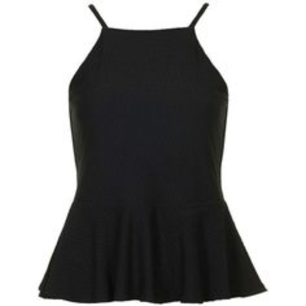Topshop Spaghetti Strap Peplum Top