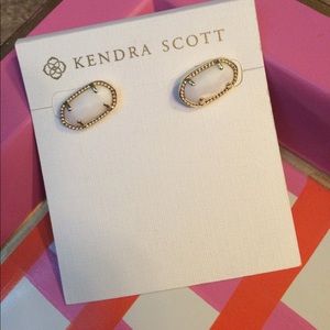 Kendra Scott White Stud Earrings