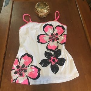 Girls Sequin Floral Justice Cami Size 10