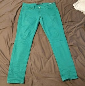 Levi's teal/green modern rise skinny jeans
