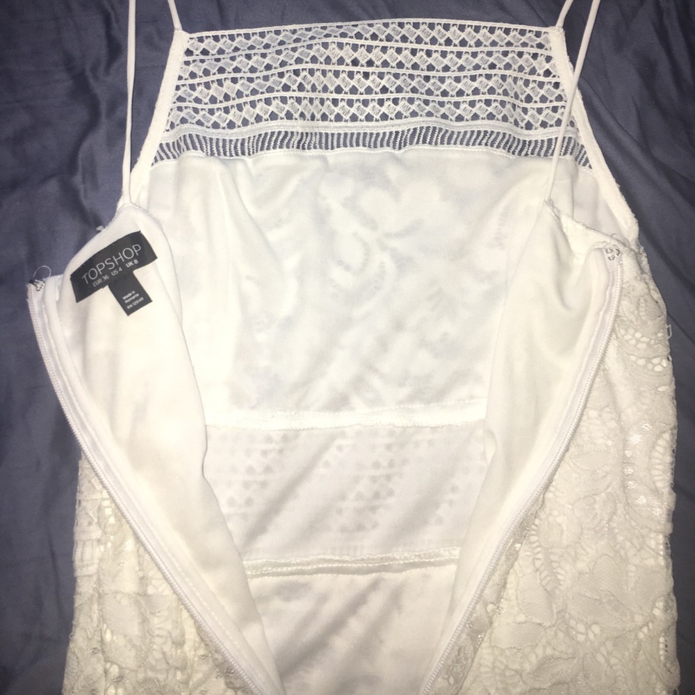 Top shop White Lace Bodycon Dress - Picture 3 of 3