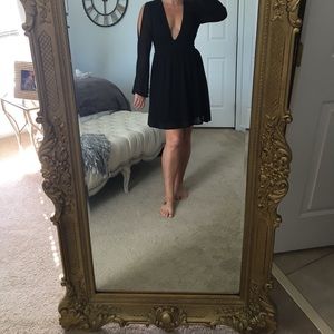 Fabrik Plunge V Neck Dress