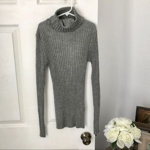 Grey turtleneck sweater