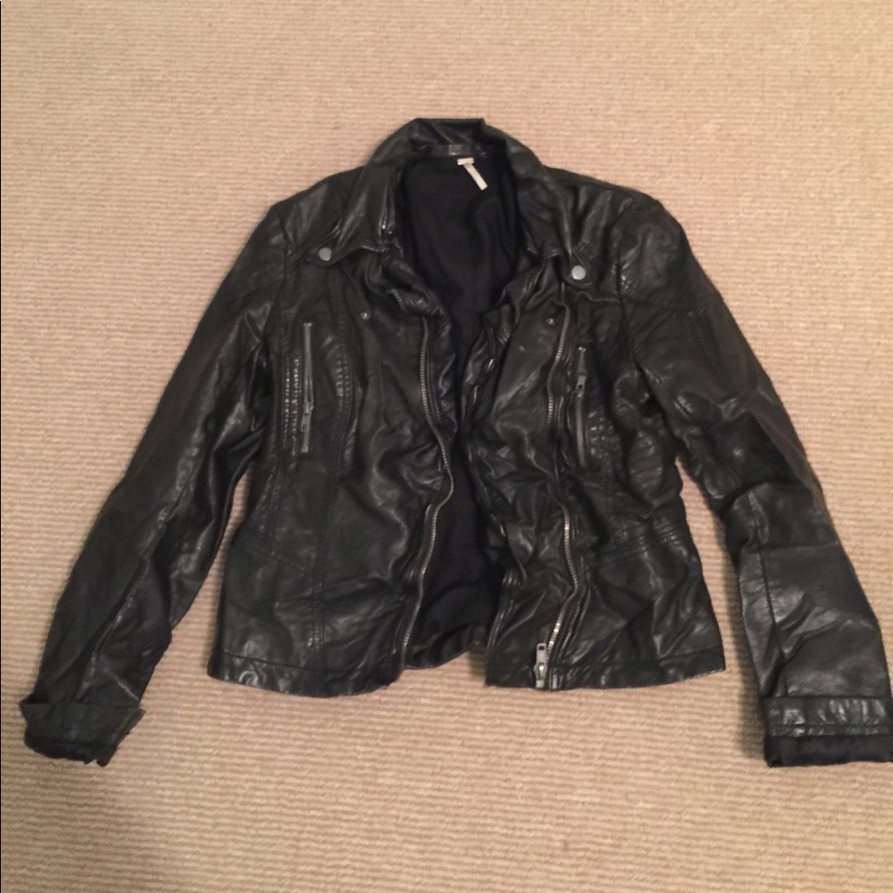 Free People Moro Leather Jacket