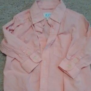 Children's place gingham orange and white checked