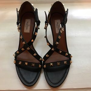 Black Valentino Rockstud Sandals