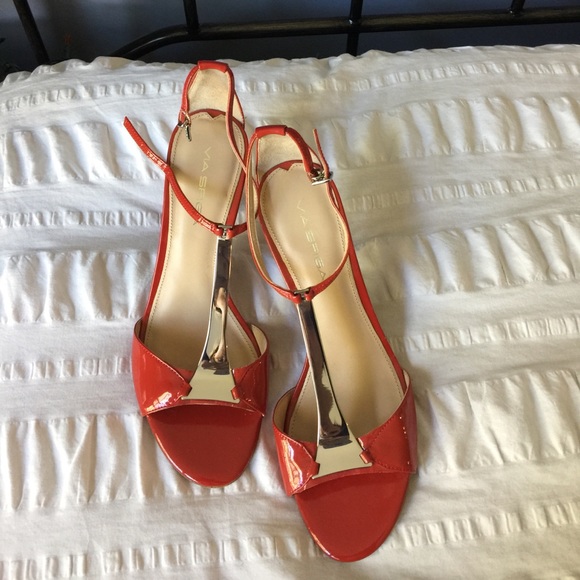Via Spiga Italian designer red strap heels - Picture 1 of 8