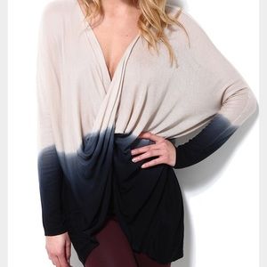 Ombre twist sweater navy blue