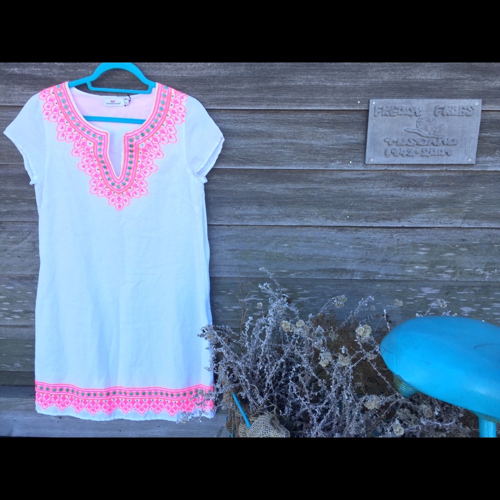 Vineyard Vines Island Embroidered Tunic Dress