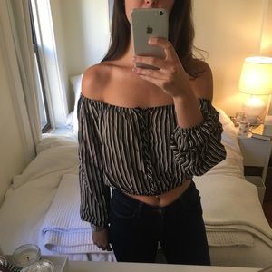 Reformation strapless Caper top