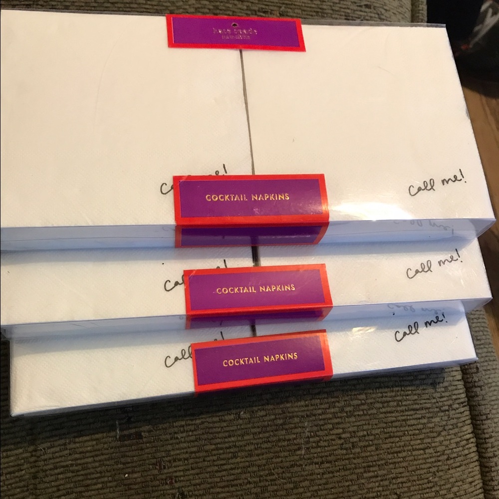 Kate Spade Napkins New with Tags 5x5 Each - Picture 3 of 5