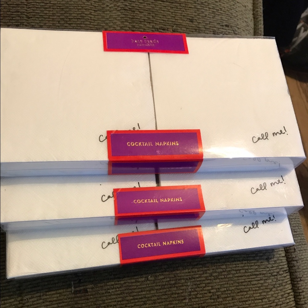 Kate Spade Napkins New with Tags 5x5 Each - Picture 4 of 5