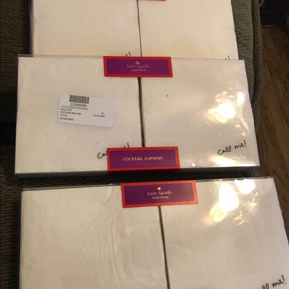 Kate Spade Napkins New with Tags 5x5 Each - Picture 5 of 5