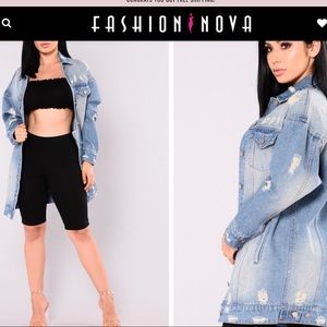Fashion Nova oversized denim jacket