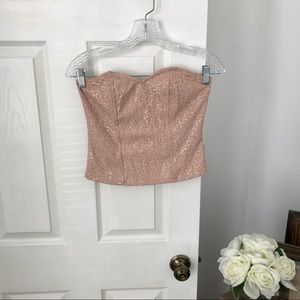 Pink sequined corset top
