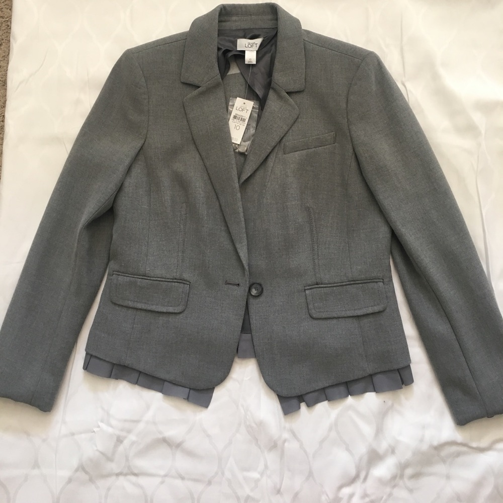 LOFT gray suit jacket