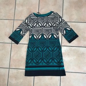 Eliza J Jersey Shift dress Size 6 Geometric Print