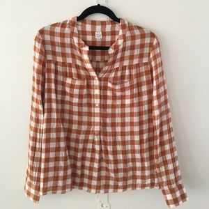 Madewell checkered top