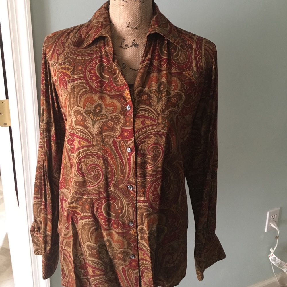 Liz Claiborne Paisley Blouse