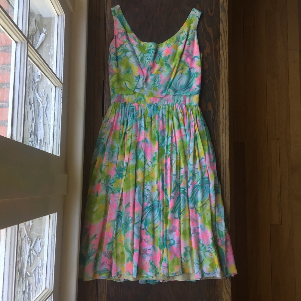 Bright Floral Vintage Dress