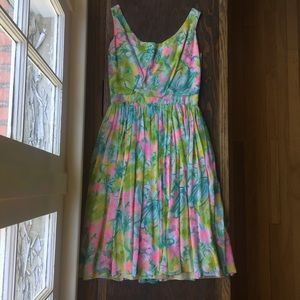 Bright Floral Vintage Dress