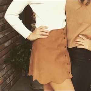 Forever 21 tan button up skirt