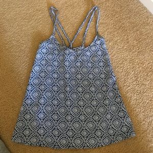 Blue patterned tank