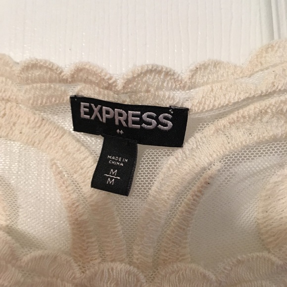 Cream colored lace long sleeve shirt. - Picture 2 of 2