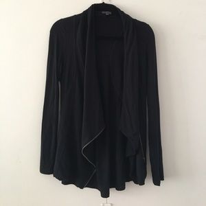 Light knit asymmetrical jacket