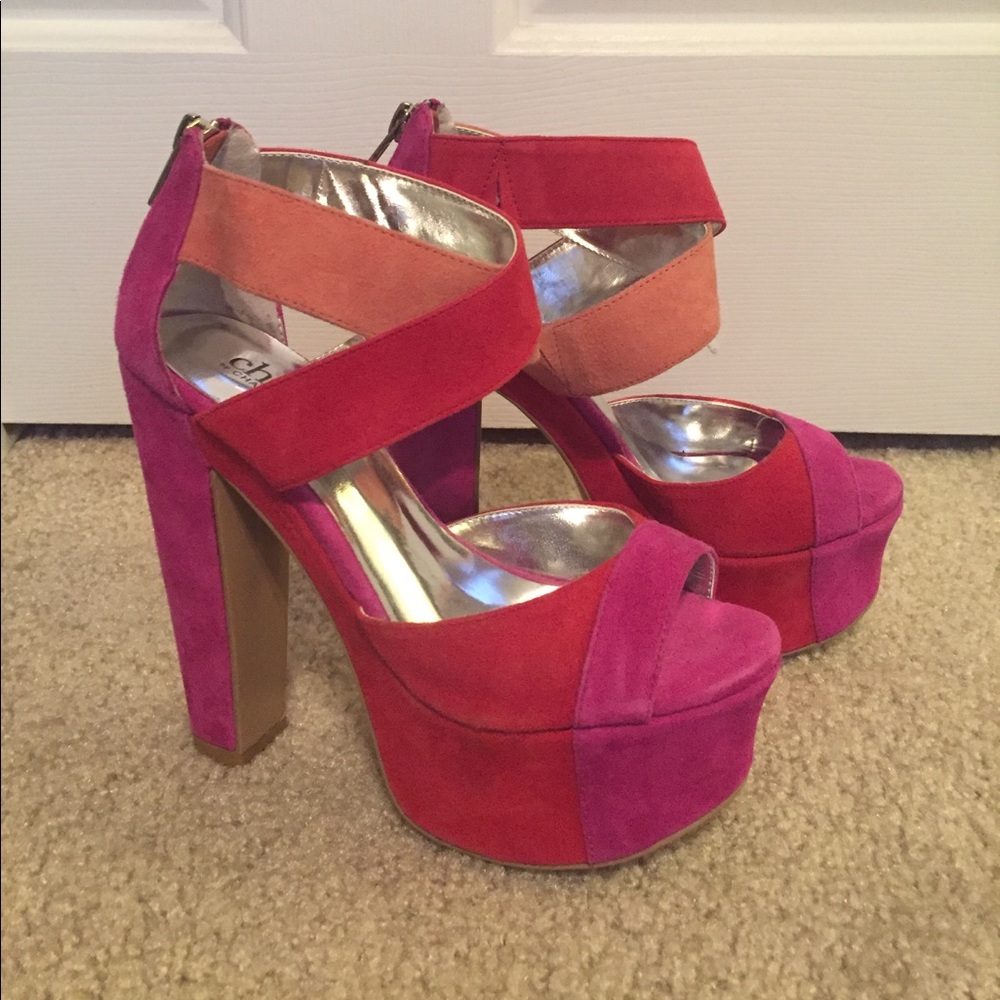 Charles David Suede Platform Heels Size 5