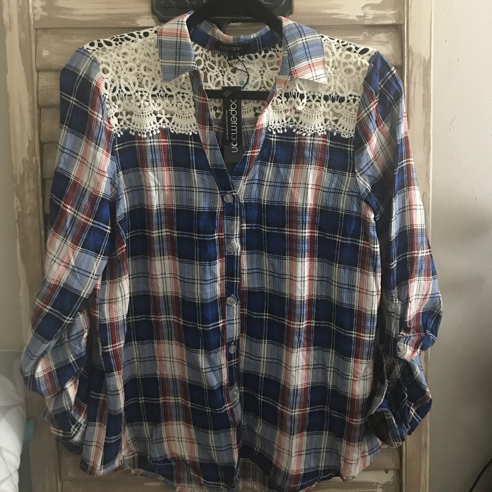 Papermoon Rue Lace Detail Top NWT