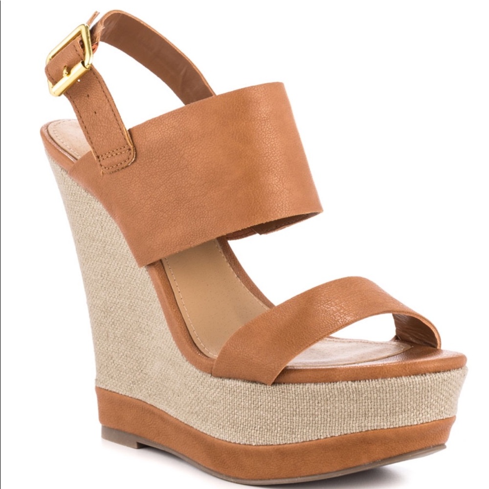 Steve Madden Cognac Wedges Size 8