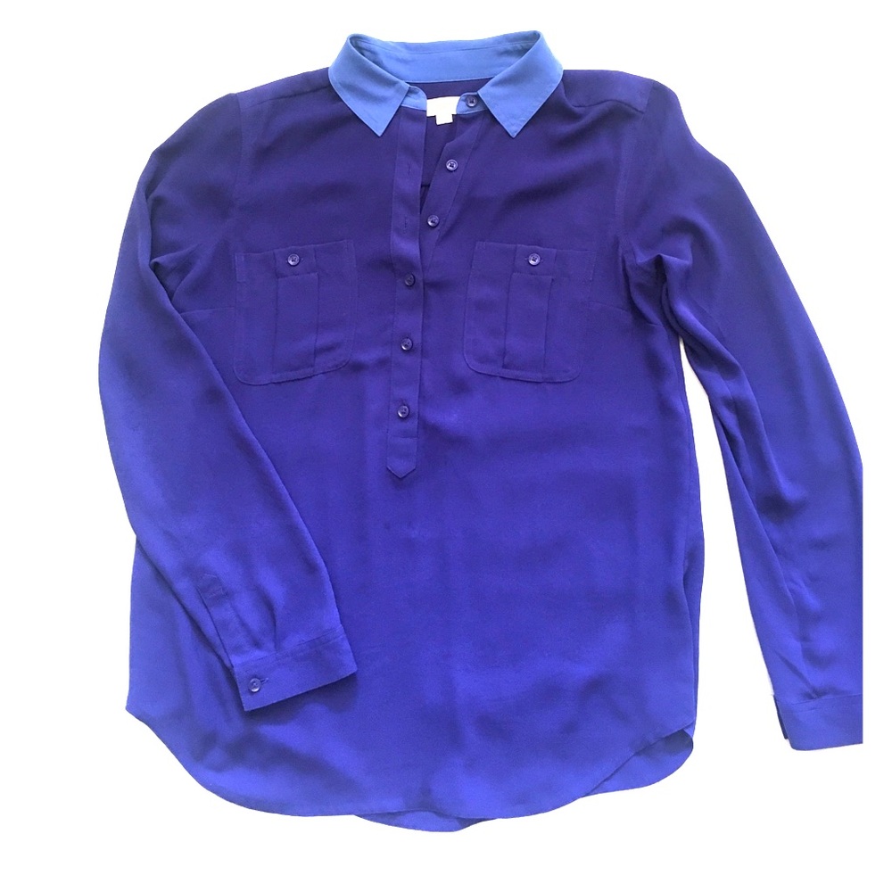 LOFT blue blouse