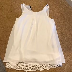 White lace tank