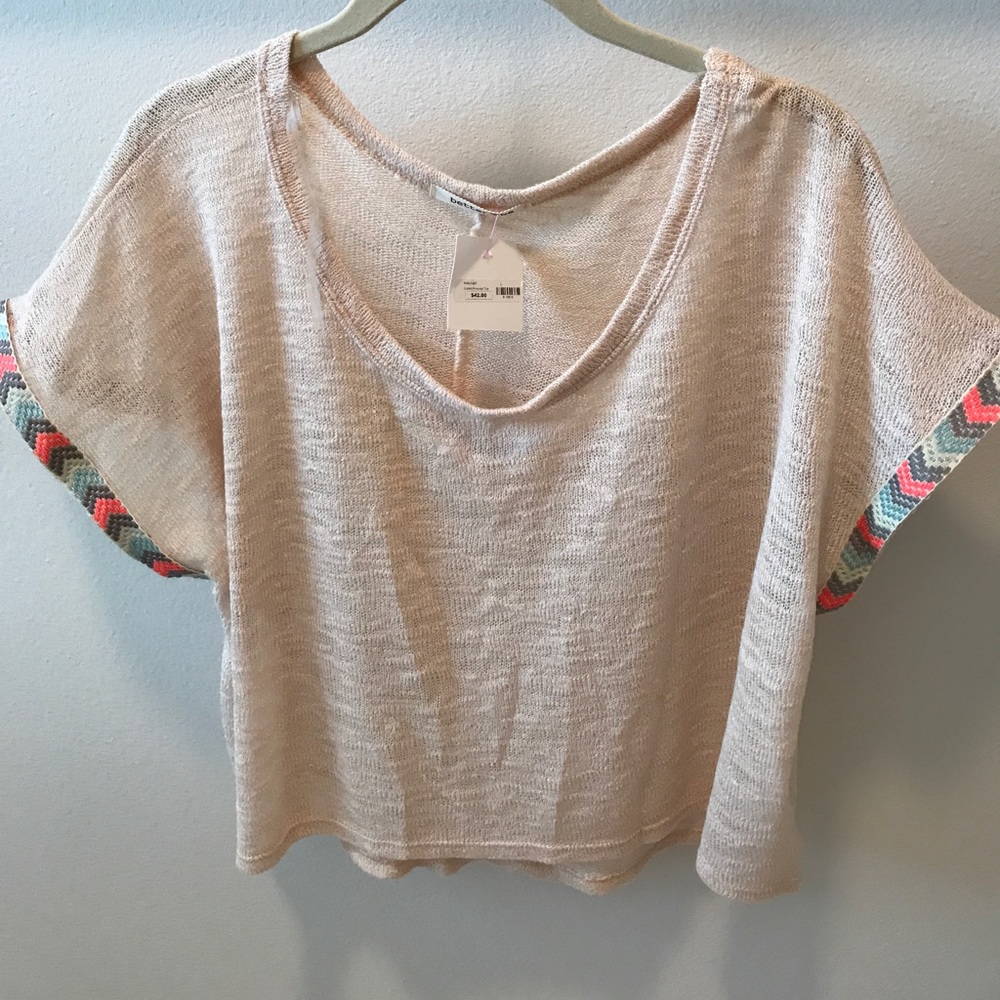 light knit short sleeve top