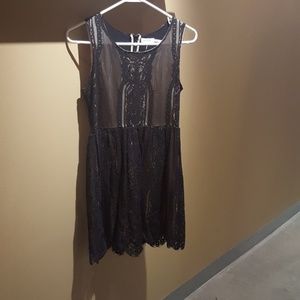 Black lace dress