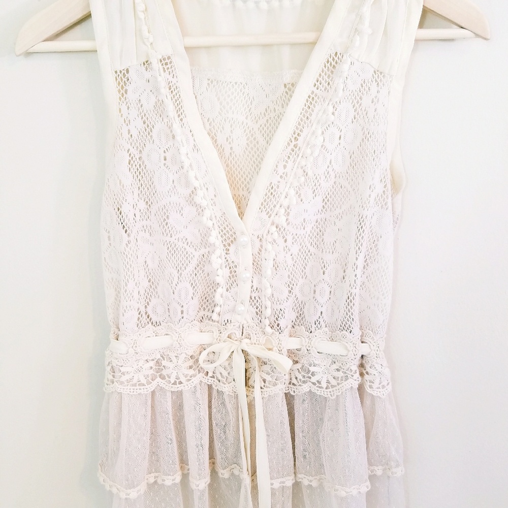 Lace Cream Top