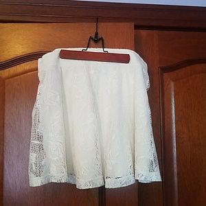 Charlotte Russe white lace skirt