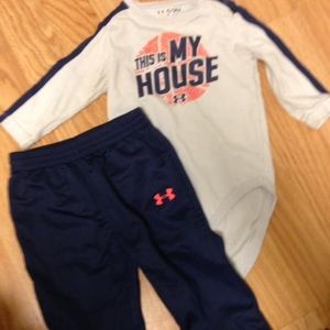 Boys Under armour set 6/9 month