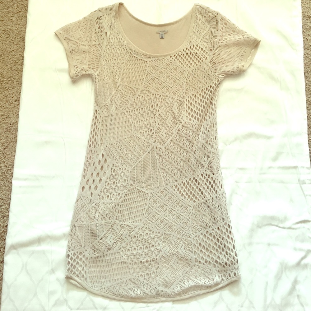 Tan Crochet dress
