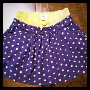 Dark blue and mustard Mini Biden corduroy skirt
