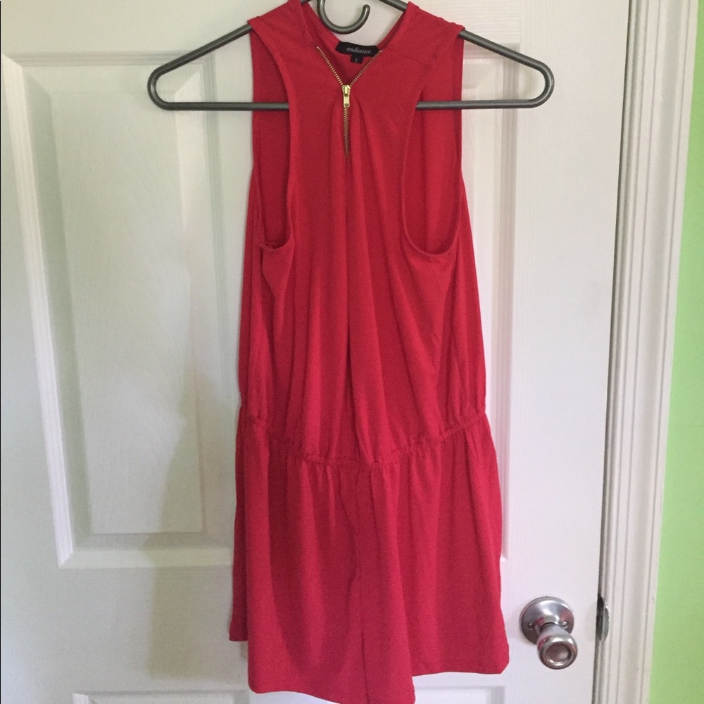 Never worn red romper.