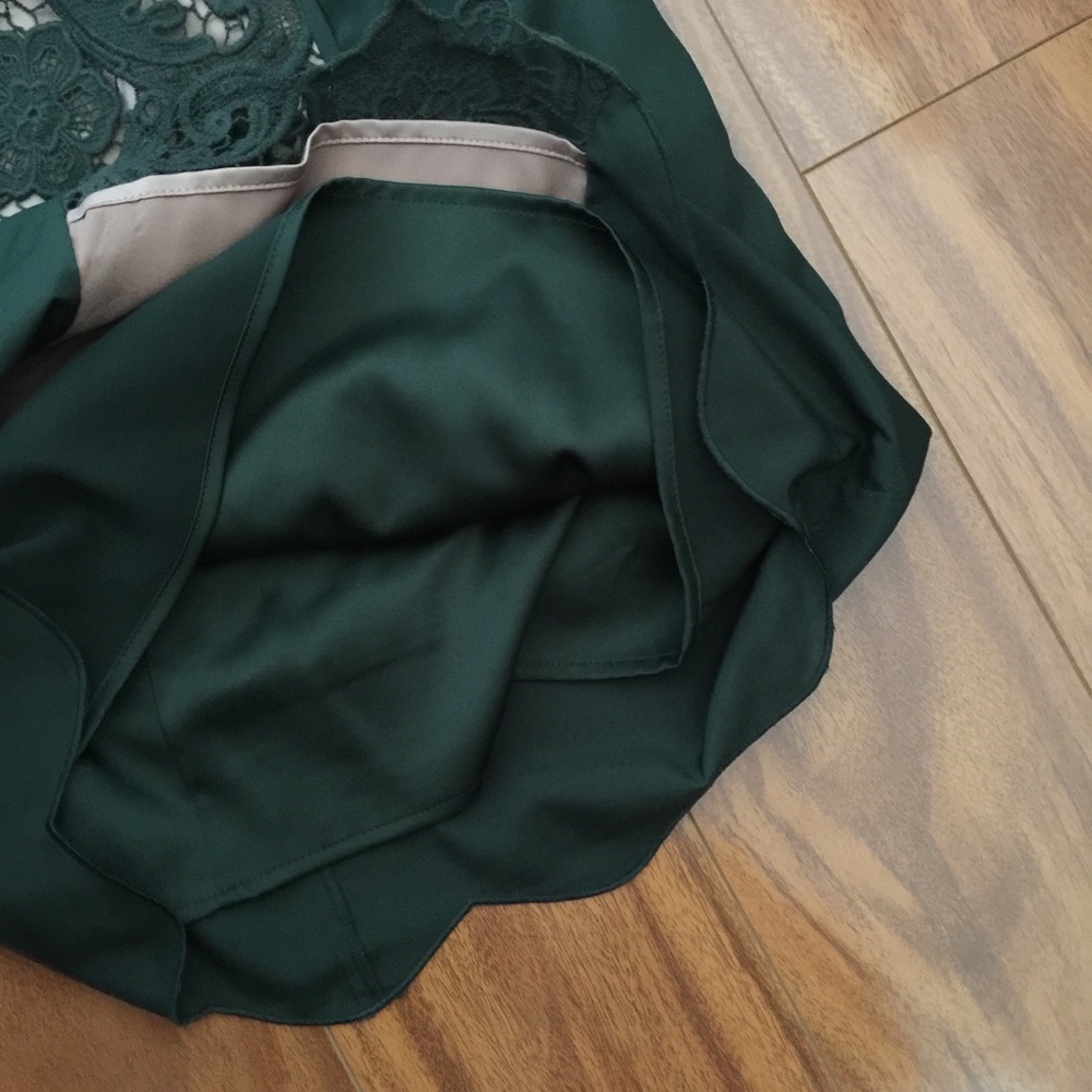 NEW Jessica Simpson Hunter Green Lace Dress - Picture 4 of 4