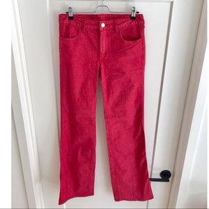 Tory Butch Red Wide Leg Jeans