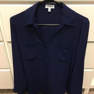 Express navy portofino button down