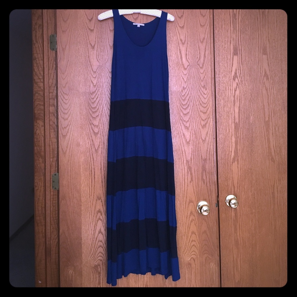 GAP blue and black maxi dress